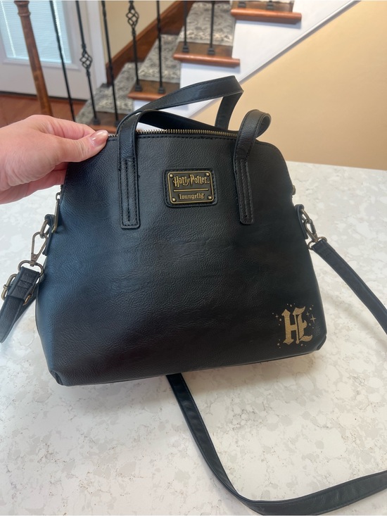 Loungefly Handbags - Loungefly Black Harry Potter Dome Satchel with Gold Crest